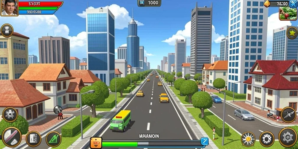 Tampilan karakter utama dalam aksi seru.