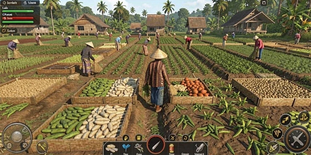 Tampak antarmuka permainan yang menarik dan mudah dipahami.